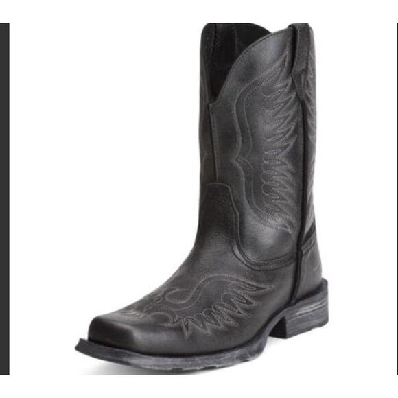 Ariat Rambler Phoenix Leather Cowboy Boot - Men's Shoes in Distressed Brown
